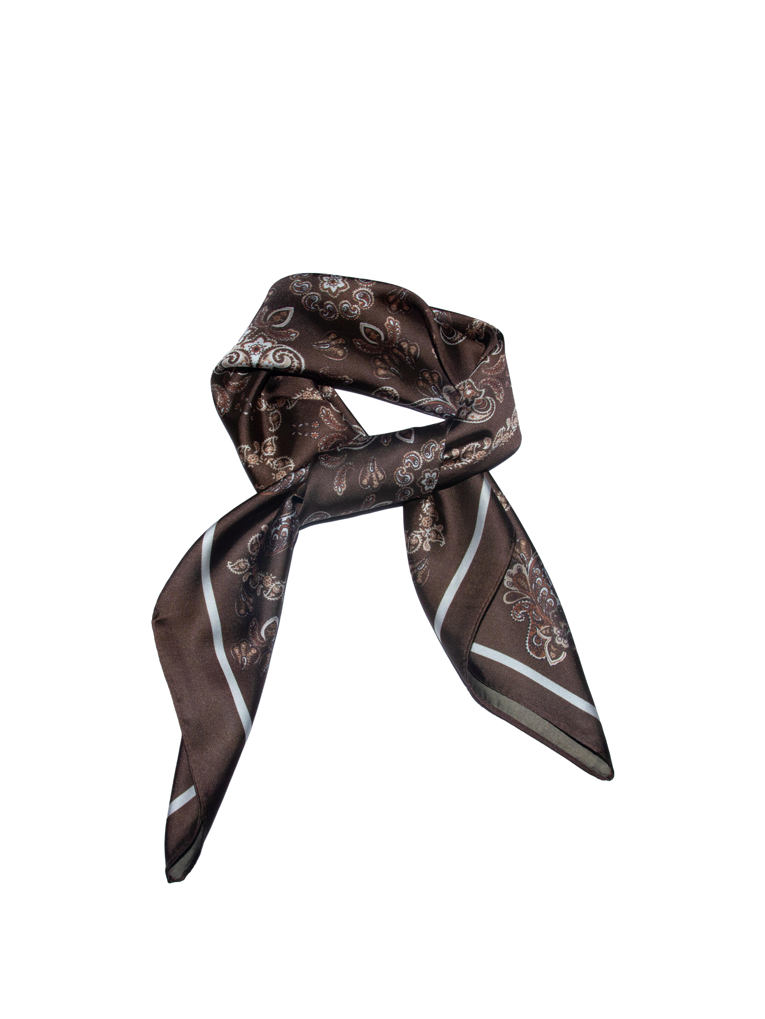 Skjerf multi paisley - brun